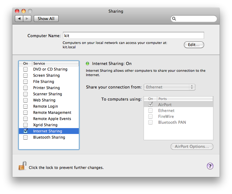 mac os x turn on encryption for screen sharing